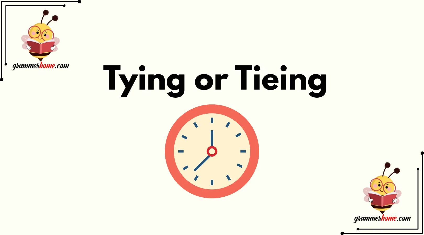 Tying or Tieing
