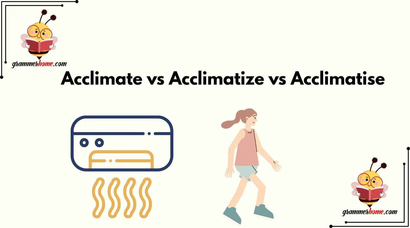 Acclimate vs Acclimatize vs Acclimatise