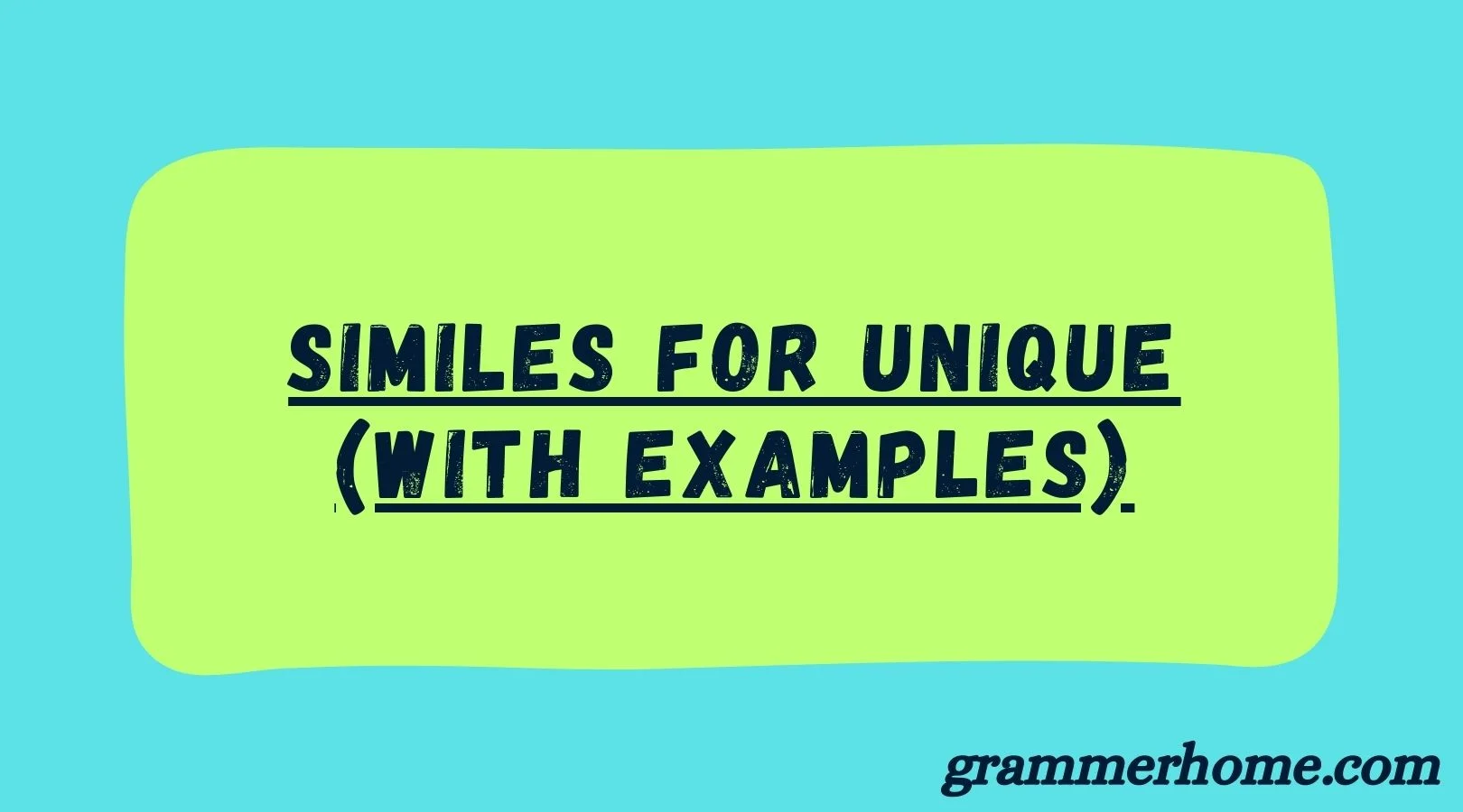 Similes for Unique (With Examples)