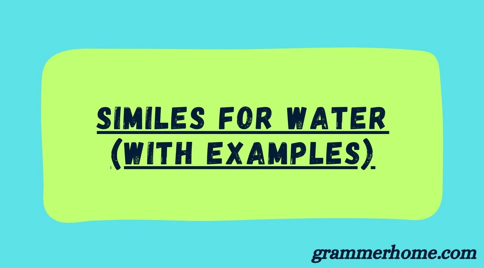 Similes for Water (With Examples)
