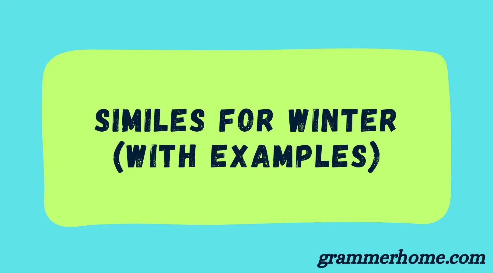 Similes for Winter (with example)